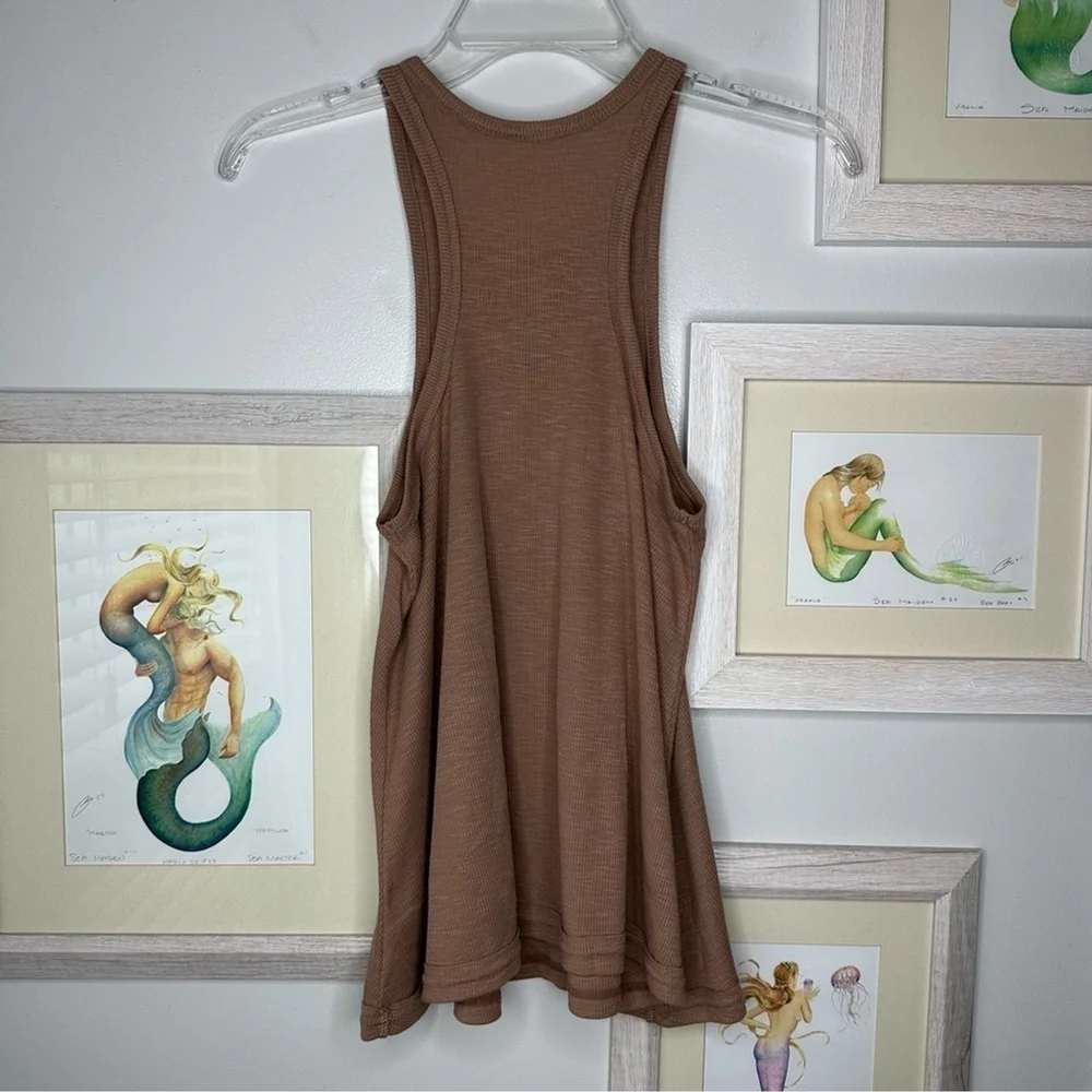 Free People Intimately Free Brown Ribbed Tank Top Women’s Size Extra Small